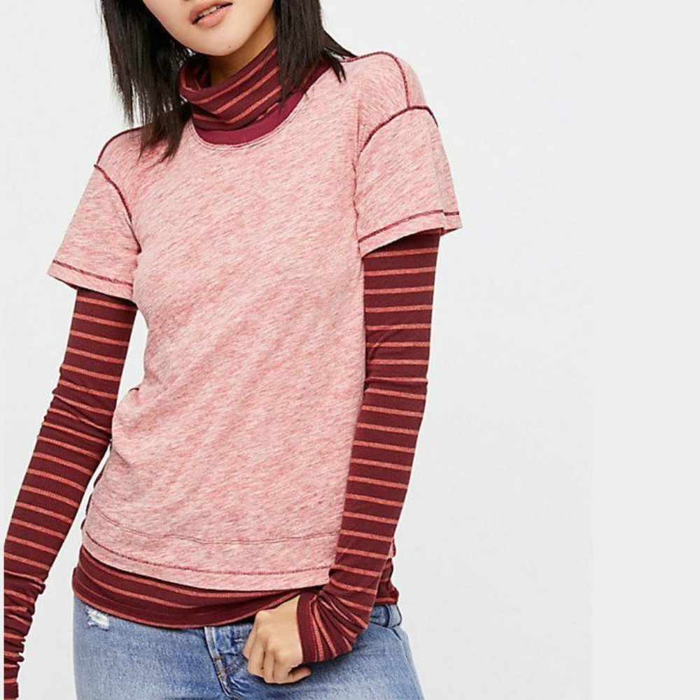 NWT Free People We The Free Piper Twofer Long Sleeve